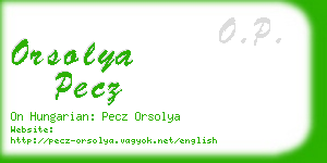 orsolya pecz business card